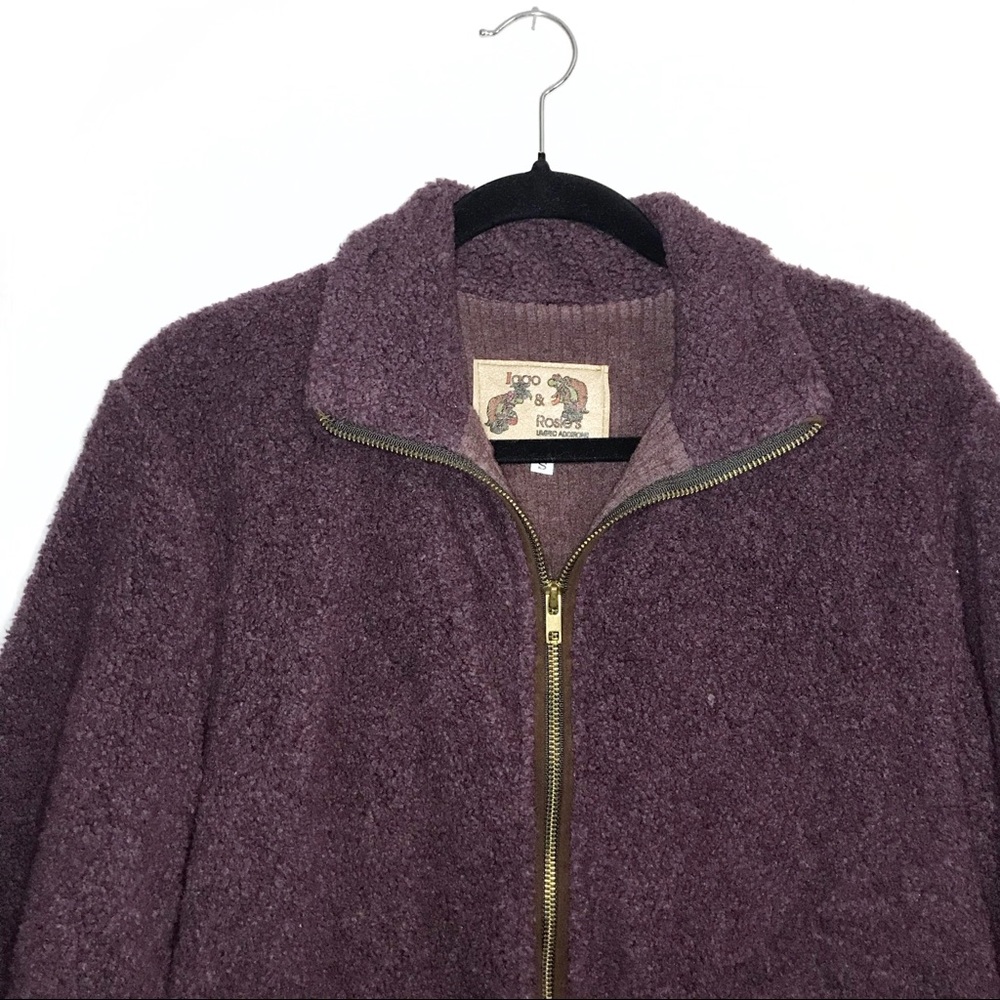 🌻3/$18 or 5/$25🌻Lago &Rosles Fuzzy Zip Up Jacket - Picture 3 of 6